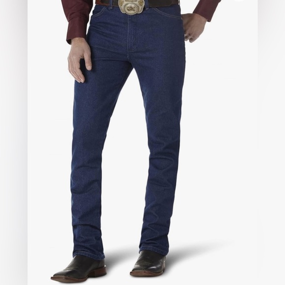 Wrangler Men’s Cowboy Cut Stretch Slim Fit Jeans - Rigid Indigo - 31x31 - Picture 2 of 5